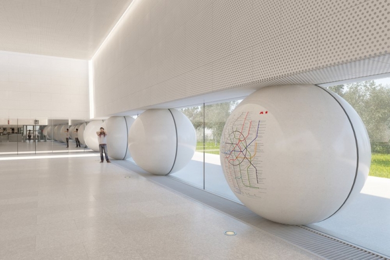 Завершено остекление вестибюля станции БКЛ метро &laquo;Марьина Роща&raquo;