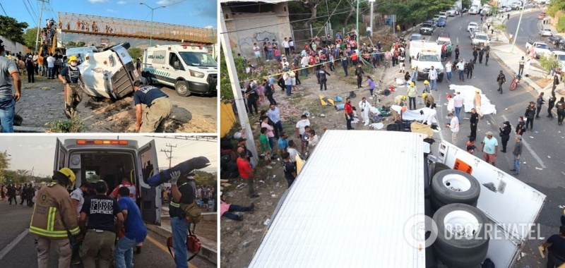 В Мексике в ДТП с мигрантами погибли 53 человека и десятки пострадали. Фото и видео 18+