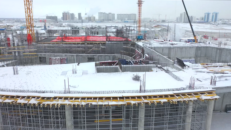 Строительная готовность здания Государственной филармонии и Арктического центра в Якутске превышает 30%