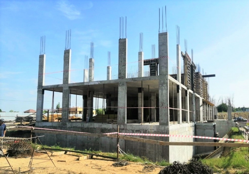 Строители приступили к возведению второго этажа поликлиники в Коломне